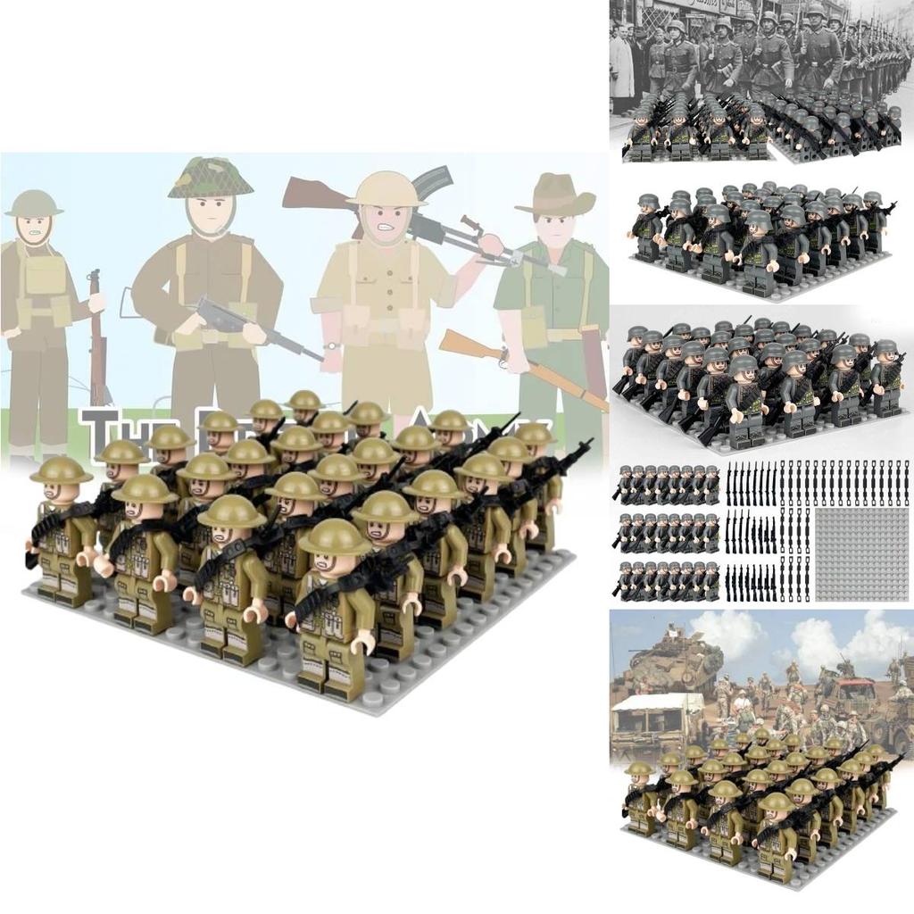 Small Particle Soldier Building Blocks Durable Abs Plastic Construction