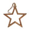 Christmas Decoration - Wooden Star - Silver - 23 X 2.5 X 40 Cm - Sparkling Glitter