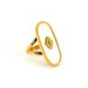 European and American fashion trend: minimalist geometric oval turquoise shell ring, a stylish and unique hip-hop stainless steel ring for women