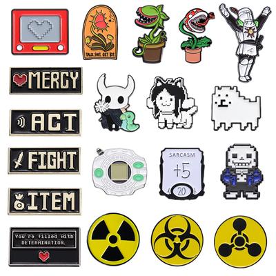 Мультяшные Игровые Эмалевые Значки Красное Сердце Mercy Undertale Игра Действие Бой Предмет Акт Sans Papyrus Броши Значок на Лацкан Бижутерия Подарки