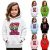 Kids' Fashion Printed Pullover Casual Long-Sleeve Crewneck Hoodie Top