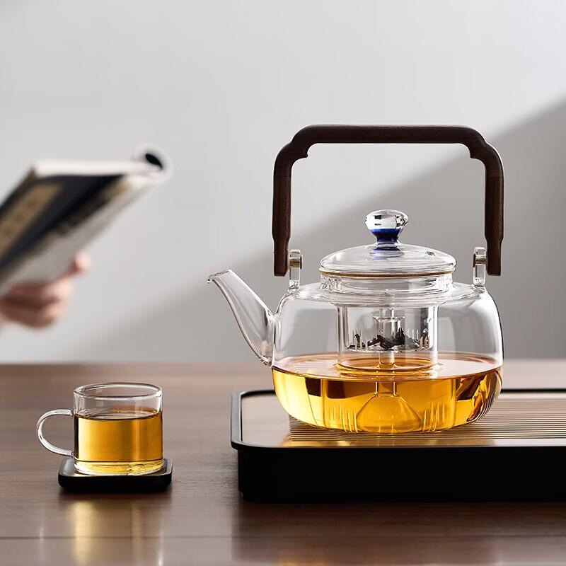 Стеклянный чайник YIHUTEA с подъемной ручкой
