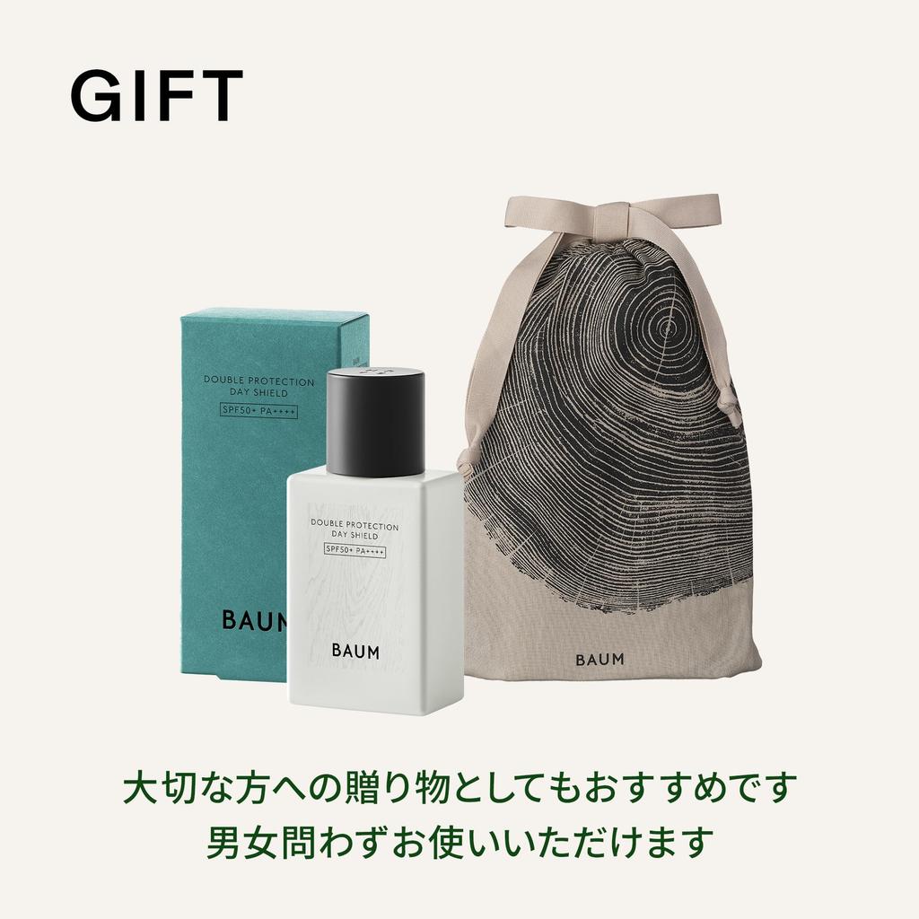 BAUM Double Protection Day Shield n 60mL Sunscreen Woody Scent Daytime Use UV Protection Sun Care Forest Bathing Unisex Gift Present Organic Trees