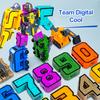 Robot Toy Compact Kids Digital Numbers Transforming Robot Action Figure Educational Toy for Children Gift