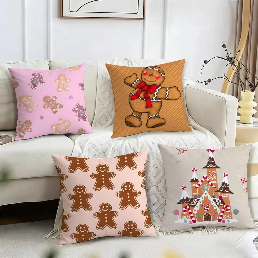 Cookie Run Kingdom Наволочка на подушку Gingerbrave Двусторонняя плюшевая наволочка – Для машины, дивана, спальни, идеально в качестве подарка.