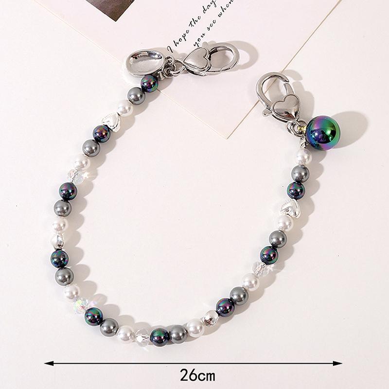 Цветной акриловый диагональный кукольный ремешок, цепочка с крестиком, ручная работа, бисерное украшение для сумки, чехол для мобильного телефона, кулон, ювелирное изделие