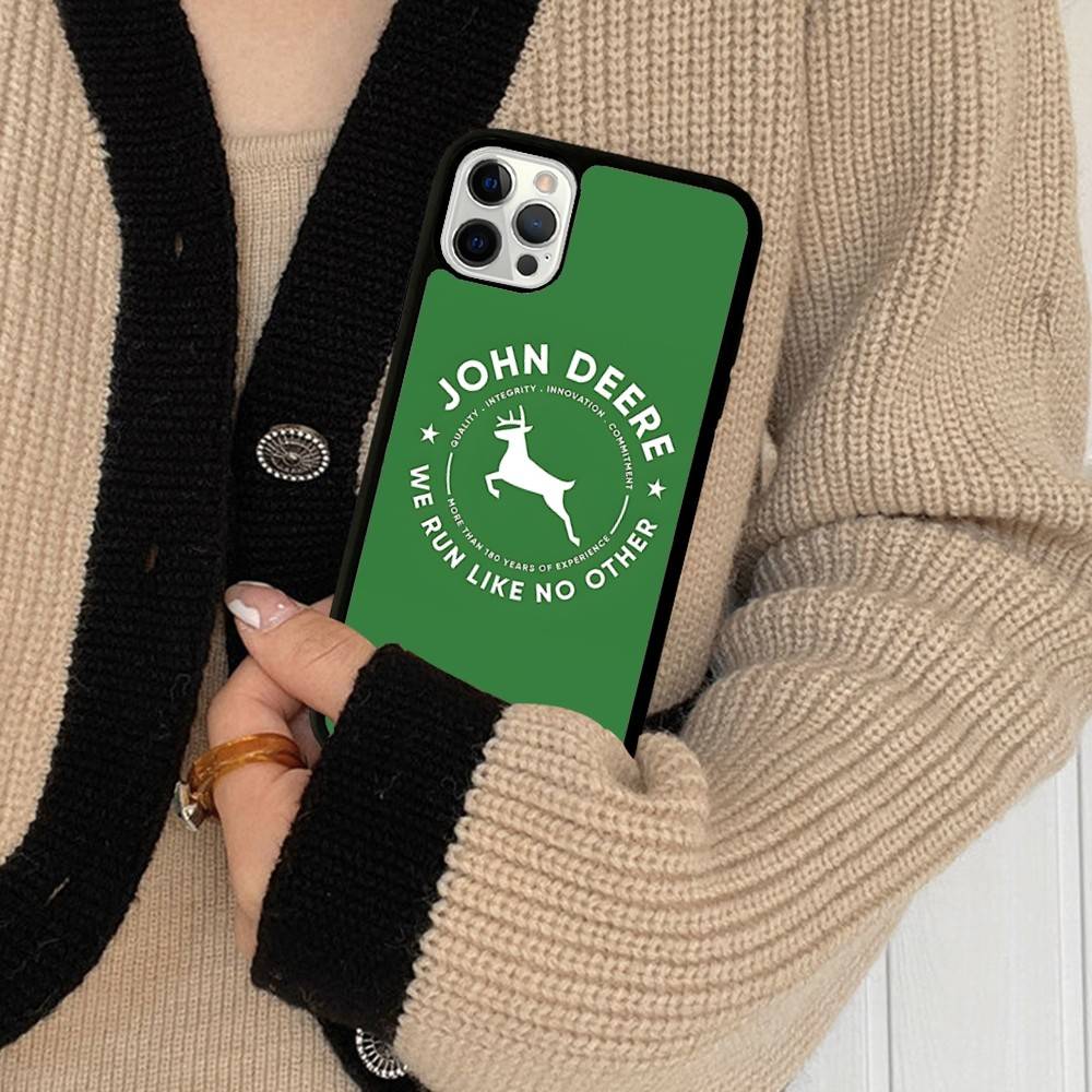 Зеленый Грузовик J-John Трактор D-Deeres Для IPhone 11 12 13 14 15 16 17 Pro Max Plus Ударопрочные Задние Чехлы для Телефона TPU+PC