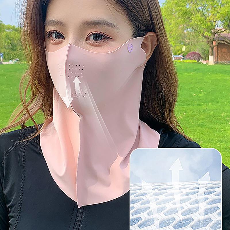 Unisex Uv Protection Outdoor Neck Wrap Cover Sports Sun Proof Bib Ice Silk Mask Face Cover Neck Wrap Cover Sunscreen Face Scarf