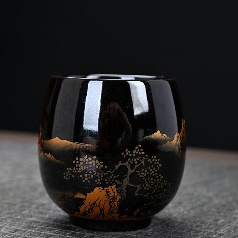 2pcs Retro Simple Master Mug Japanese-style Kung Fu Tea Cup Household Ceramic Teacup Office
