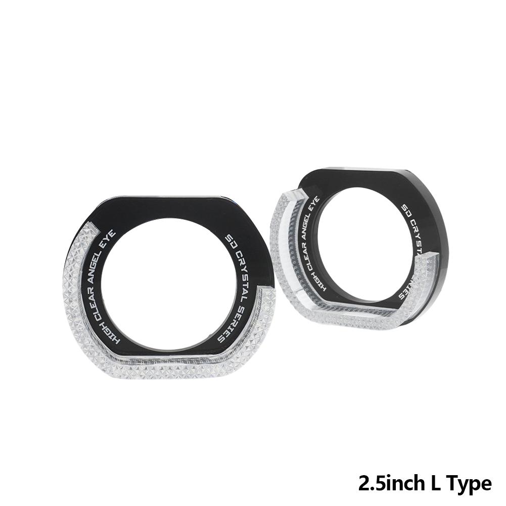 2 шт. 5D Светодиодные Хрустальные Ангельские Глазки Светодиодные Кольца Ангельские Глазки 2.5" 3" Автомобильные RGB Маски для Проекторных Линз Автомобильные Аксессуары Управление через Приложение ДХО
