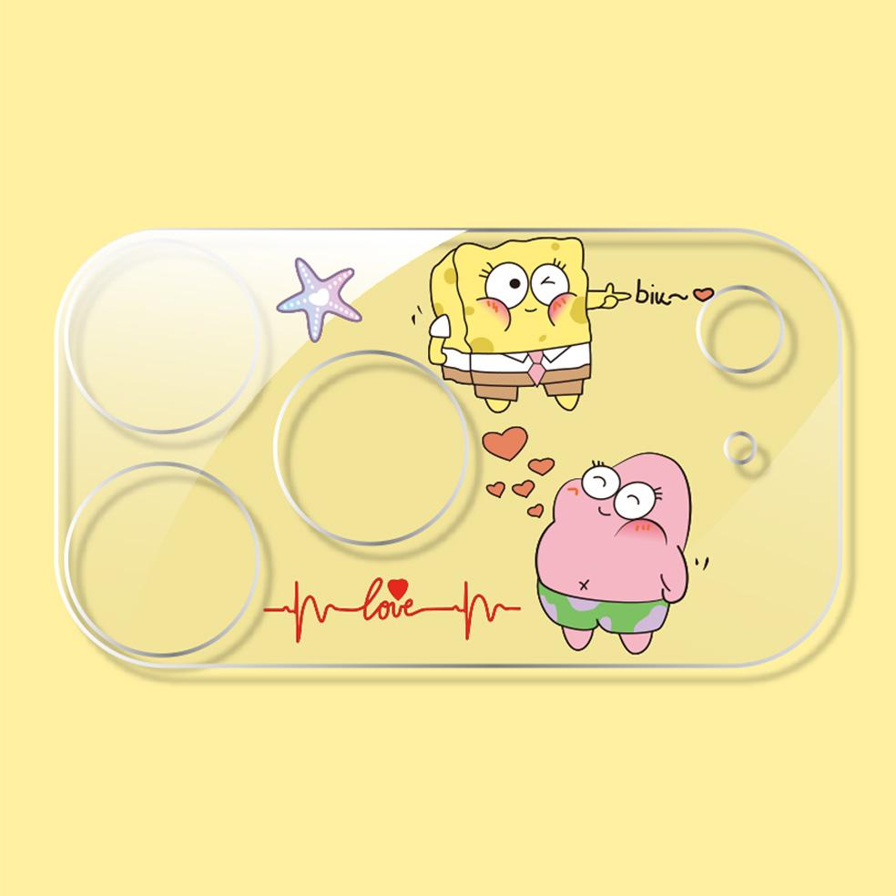 Милый мультяшный защитный чехол для объектива камеры телефона For IPhone 15 16 17 Pro Max HD Защитное стекло For 14Plus 13 Полное покрытие