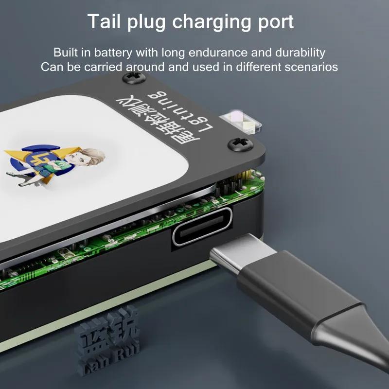 Lanrui SE-II Прибор для обнаружения вставки хвоста для IP-телефонов Android Тип тока и напряжения Инструмент для тестирования Type-C Lightning