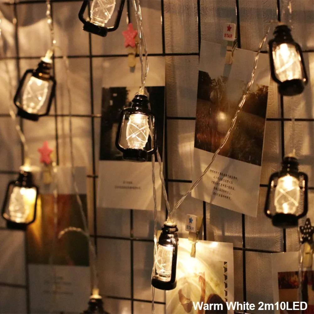 7 м гирлянда из керосиновой бутылки, праздничное украшение, светодиодная лампа для дома, USB-лампа для двора, ретро-гирлянда из керосиновой бутылки, рождественское украшение