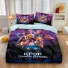 KPop D-Demon Hunters Bedding Set Single Halloween Costume Bedding Set - 2-3 Piece Comforter Quilt Duvet Cover Pillow Case Sets