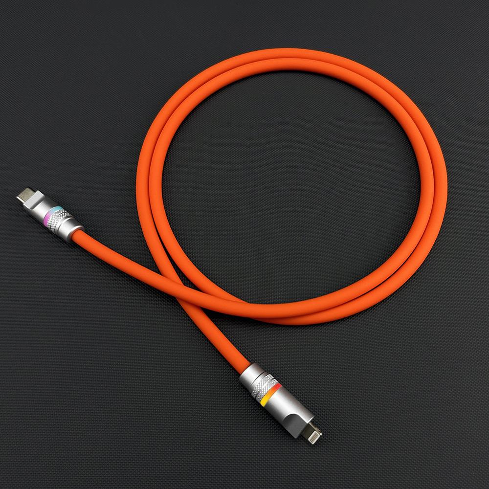 Hot Products Zinc Alloy and Soft Silicone Material 6A Fast Phone Charging Cable 120W Super Fast Charging Type C Data Cable