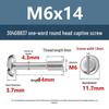 Yigu 304 Stainless Steel Pan Head Captive Screw M3/M4/M5/M6