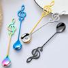 Кофейные ложки Кофейная посуда из нержавеющей стали Музыкальная нота Креативная кофейная ложка для молока Перемешивание десертной ложки для мороженого Посуда