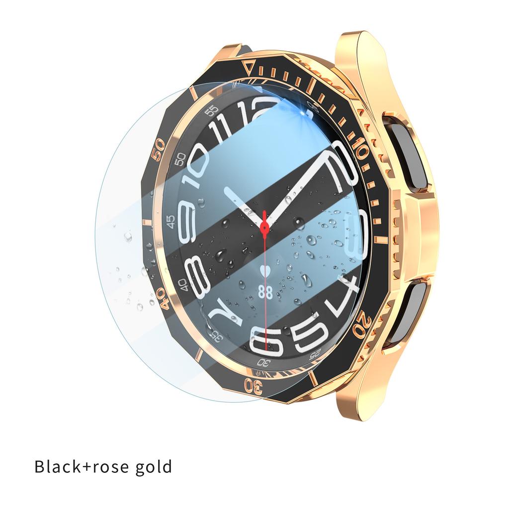 Чехол 3 в 1+Кольцо безеля+Защитная пленка для стекла для Samsung Galaxy Watch 6 Classic 47 мм 43 мм Защитная пленка для экрана Бампер для Galaxy Watch 6 Classic