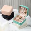 Jewelry Organizer Display Travel Jewelry Case Boxes Portable Jewelry Box Leather Storage Earring Ring Necklace Storage Box Valentine's Day Gift