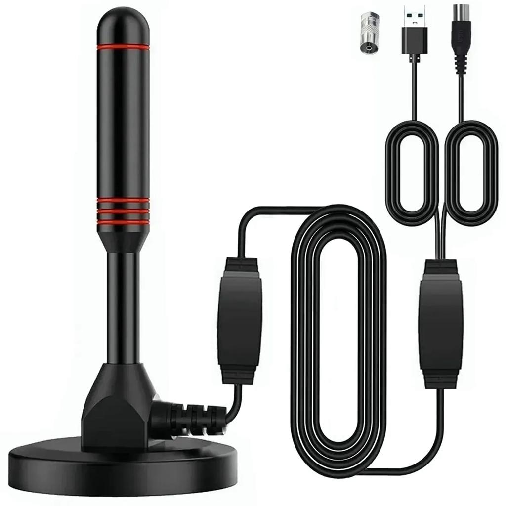 Цифровая телевизионная антенна 16,4 фута 4K 1080P тонкая легкая комнатная HDTV антенна с магнитным основанием для дома и