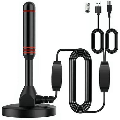 Цифровая телевизионная антенна 16,4 фута 4K 1080P тонкая легкая комнатная HDTV антенна с магнитным основанием для дома и