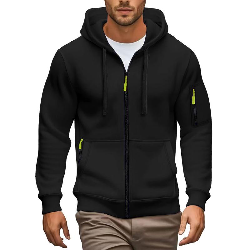 Men S Oversized Hooded Zip Up Sweatshirt Autumn Winter European Size