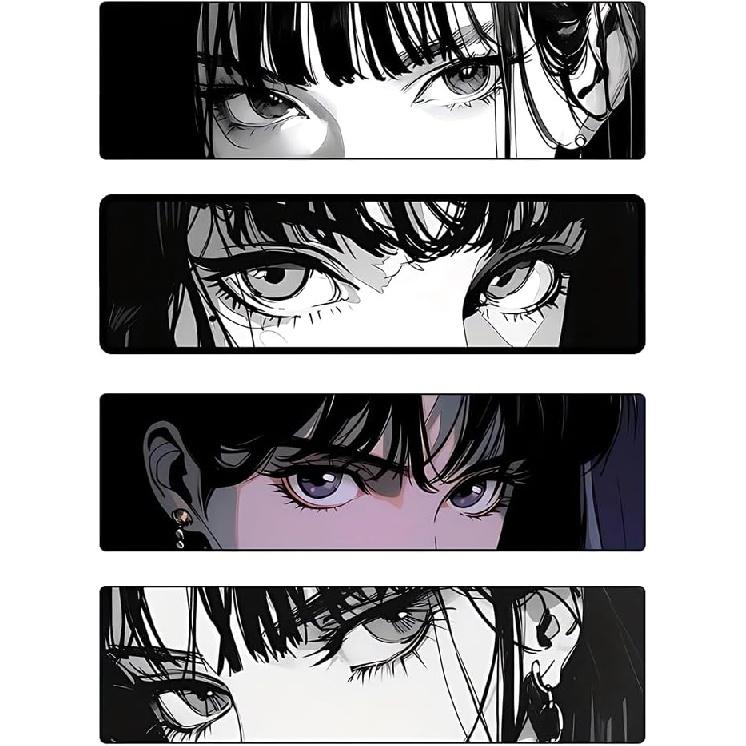 7.9'' Anime Girl Peeking Eyes Car Slap Sticker Bumper Trunk Bike Motorcycle Accessories Decoration Decals (4pcs)