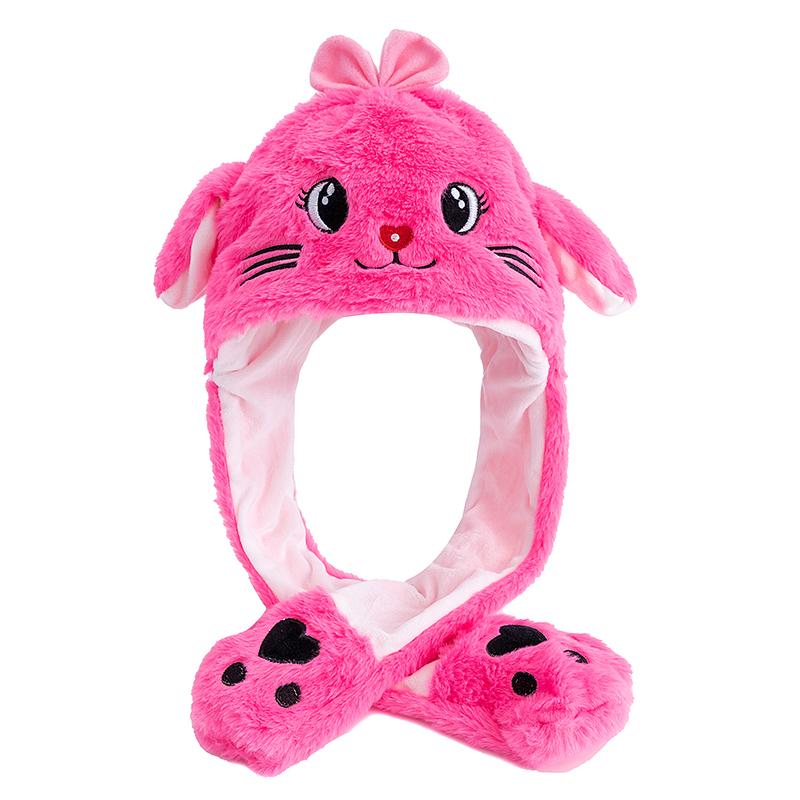 Unisex Funny Ear Hat Animal Elephant Couple Cute Ear Moving Up Cap Men Women Rabbits Ears Plush Winter Lovely Hat