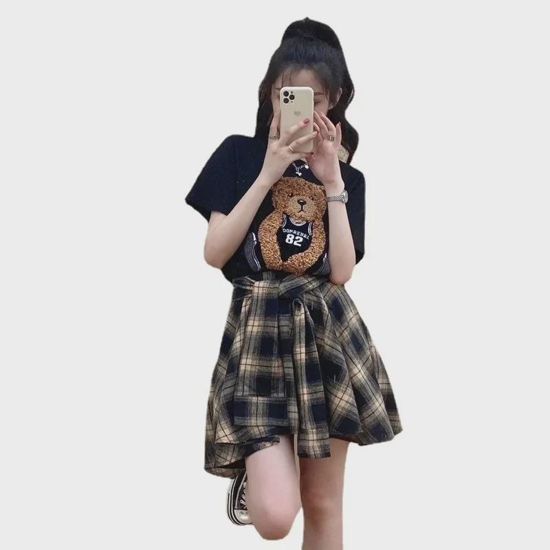 Лето 2025 г. Женский спортивный костюм из двух частей в ретро-стиле Гонконга