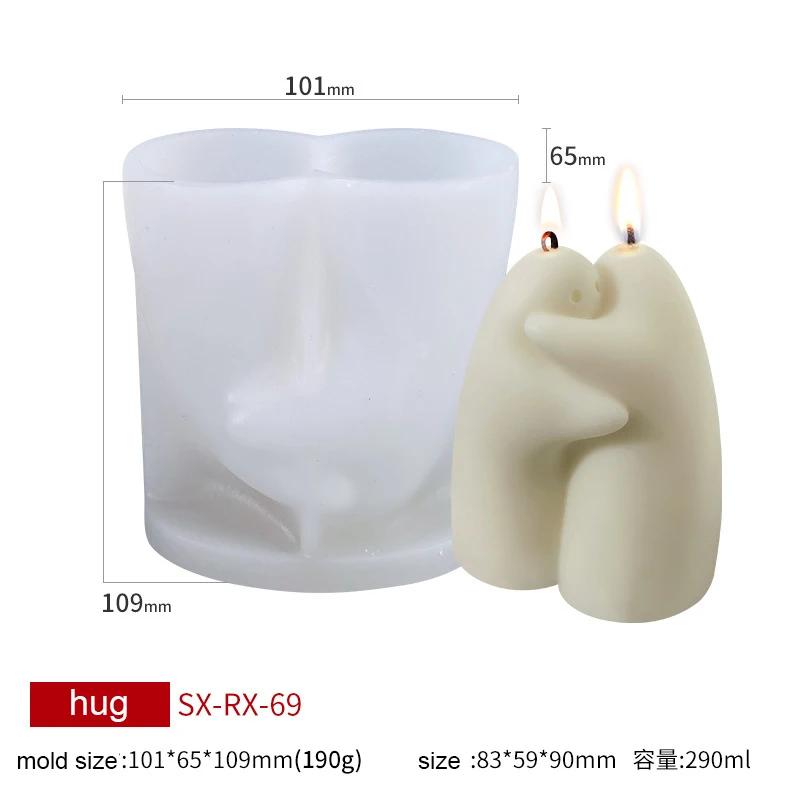 1 комплект, силиконовая форма для свечей в виде влюбленных, форма для ароматических свечей из эпоксидной смолы своими руками, креативная форма для ароматических свечей в виде портрета