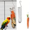 1PC Parrot Feeder Rudina Chicken Vegetable Rack Bird Trough Fruit Fork Feeder Pet Food Rack