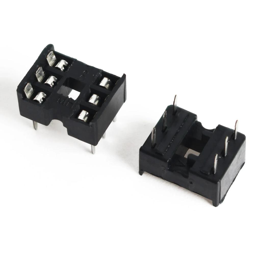 10PCS IC Sockets 6Pin 8Pin 14Pin 16Pin 18Pin 20Pin 24Pin 28Pin DIP Socket Chips Base DIP IC Sockets Adaptor
