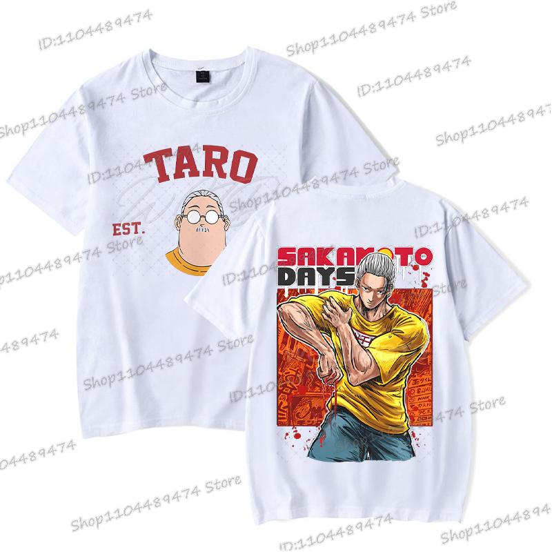 Anime Sakamoto Days T-shirt Men Women Fashion Graphics Sakamoto Tarou Double Sided Streetwear Short Sleeve Unisex Tshirts