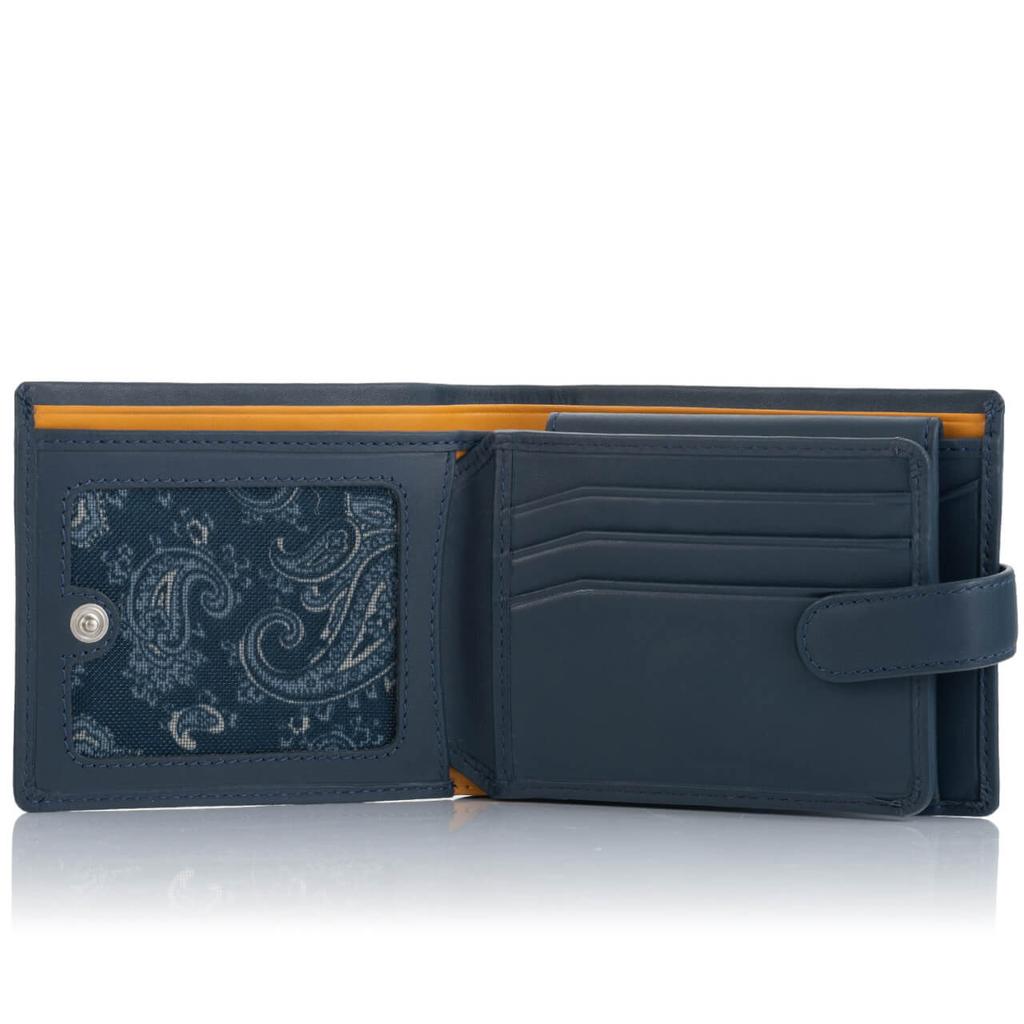 Visconti Men' Leather Wallet Pm-102 Blue
