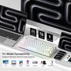 Womier L75 White Crystal Wireless Gaming Keyboard Tri-Modes Hot-Swappable Customized RGB Backlight Mechanical Keyboard Gasket