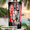 Beach Towel Harry Kane Print Custom Name Text Soft Towel for Swimming Pool