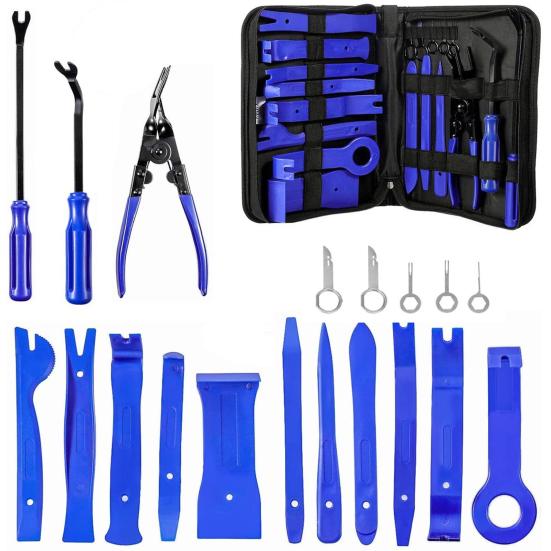 19 шт./компл., инструмент для снятия автоматической обшивки, многоцелевой нескользящий пластиковый автомобильный дверной панели, приборная панель, аудио-радио, наборы инструментов для разборки, установка приборной панели