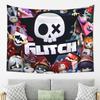 Chibis Murder Drones Uzi Doorman Fuzzy Tapestry Wall Hanging Aesthetic Home Decor Tapestries for Living Room Bedroom
