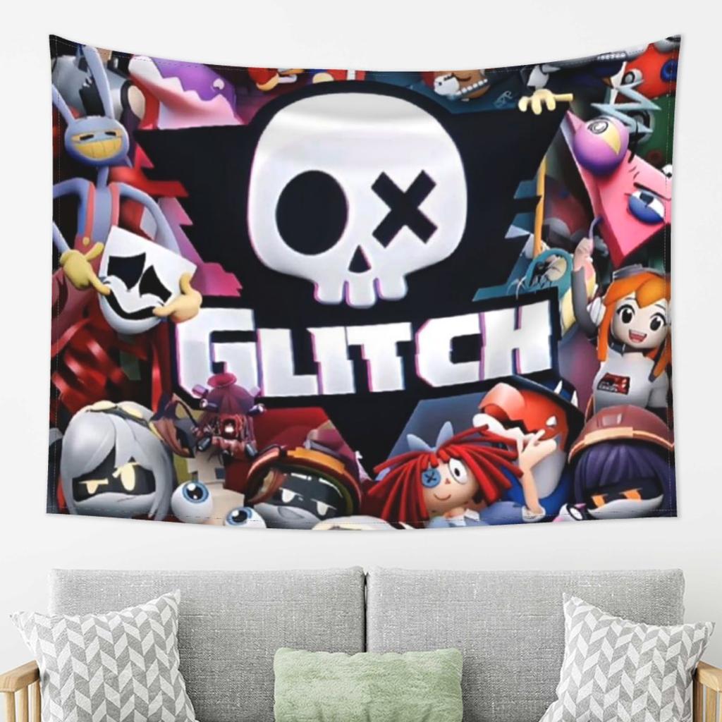 Chibis Murder Drones Uzi Doorman Fuzzy Tapestry Wall Hanging Aesthetic Home Decor Tapestries for Living Room Bedroom