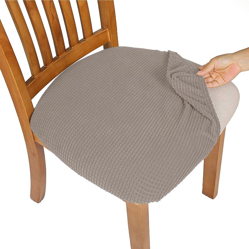Водонепроницаемый прочный спандекс жаккардовые чехлы на сиденья стульев для столовой Съемные моющиеся мягкие чехлы на подушки для банкетных стульев