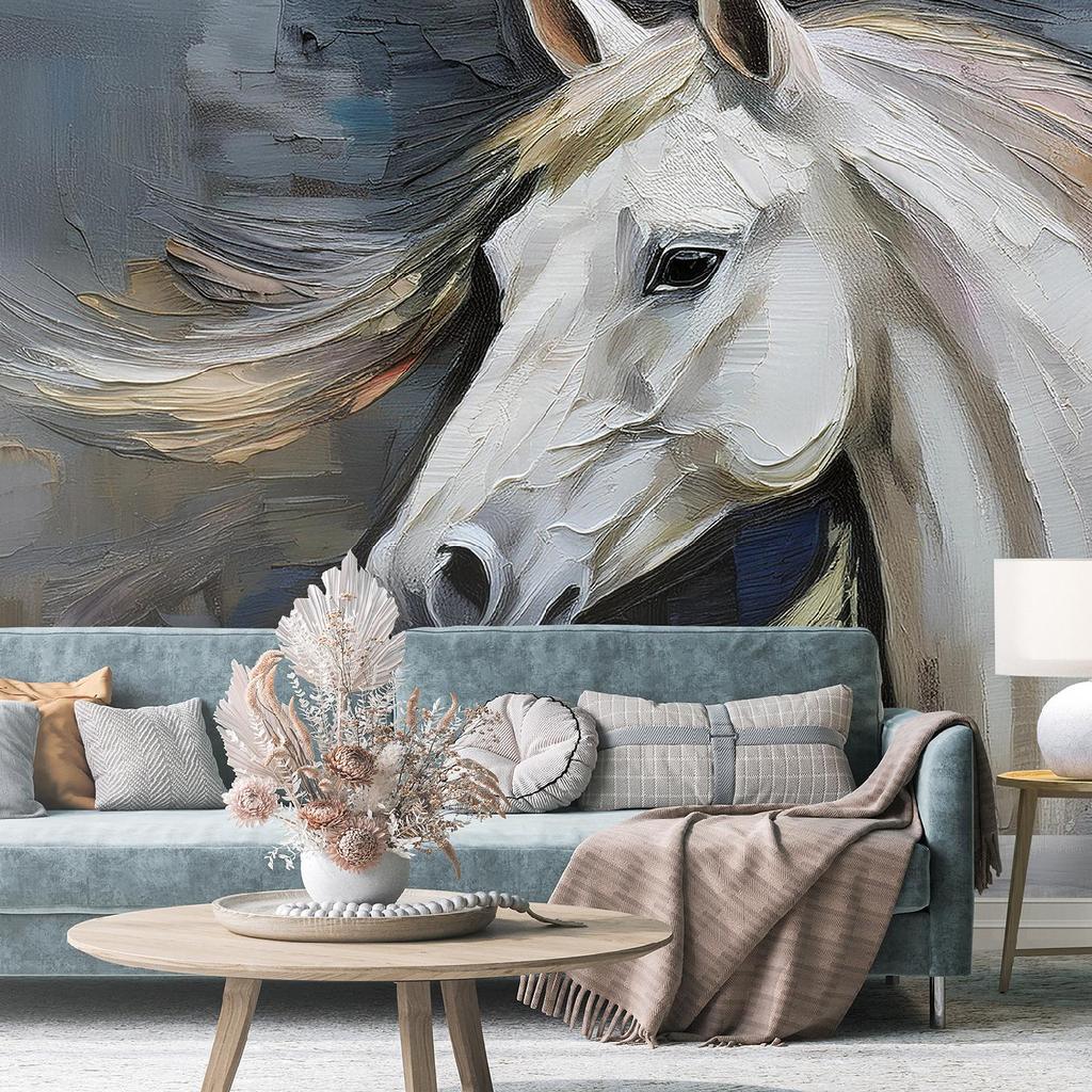 Обои Белая лошадь
