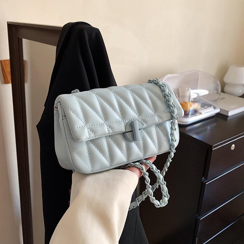 IELGY women's chain small square bag texture simple messenger
