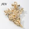 Elegant Suit Accessory Forget Me Not Flower Brooch, Alloy Blue Floral Lapel Pin, Memorial Enamel Gold Metal Pin Brooch for Coat, Dress, Hats,