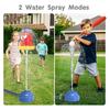 Water Sprinkler Baseball Toy for Kids Yard Play 2-in-1 Summer Water Game with Fun Sprinkler Toy Stable