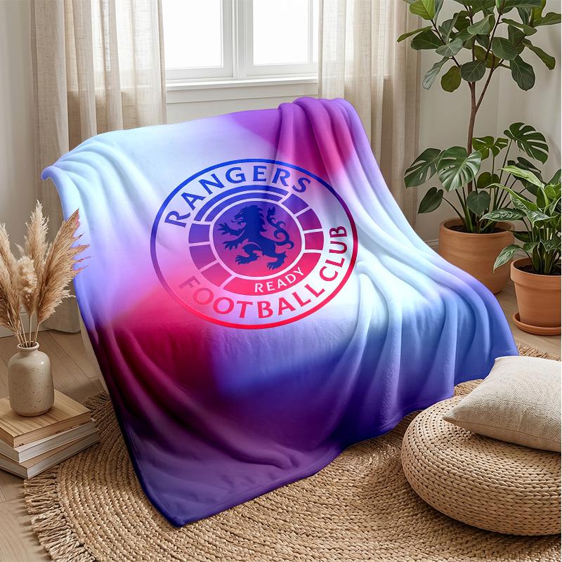 Rangers FC Soft Flannel Fleece Blanket Lightweight Cozy Warm Throw Blanket For Sofa Bed Home Decor