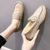Women Winter Flats Slip-On Warm Plush Non-Slip Plus Size Female Loafers Solid Flock Concise Outdoor Women's Shoe Ladies Footwear