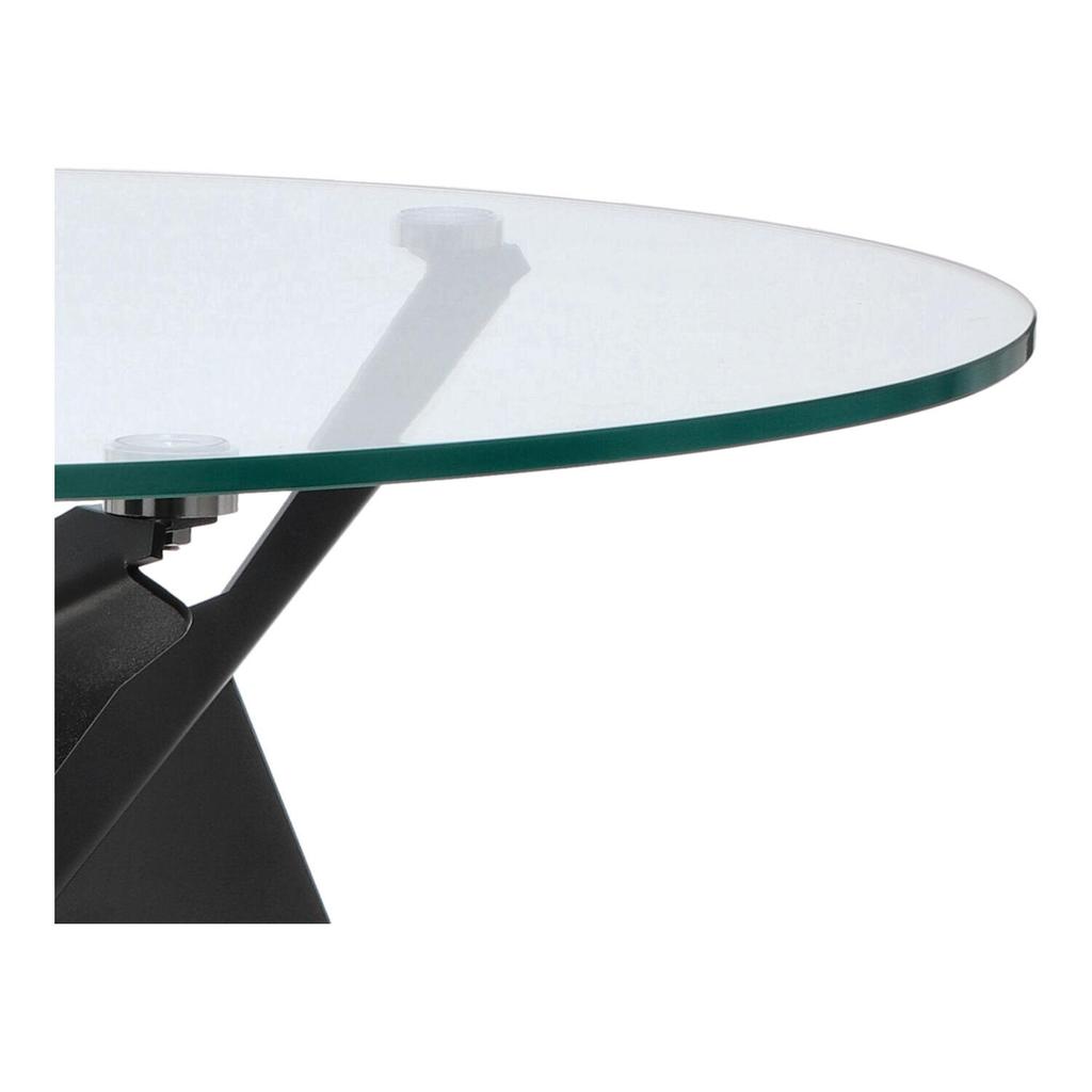 Troy TABLE GLASS TABLETOP round 90 transparent/black