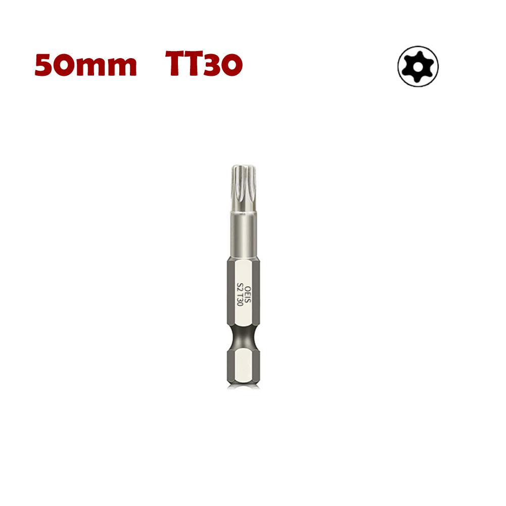 50 мм магнитные полые биты Torx для отвертки 1/4 дюйма шестигранный хвостовик легированная сталь электрические отвертки головка T7-T40