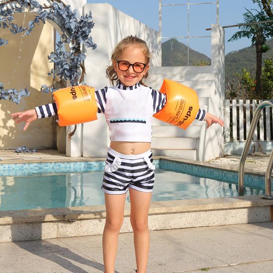 1 пара нарукавников для плавания Водонепроницаемые Надувные Сильная плавучесть Противоскользящие Водные развлечения ПВХ Для детей