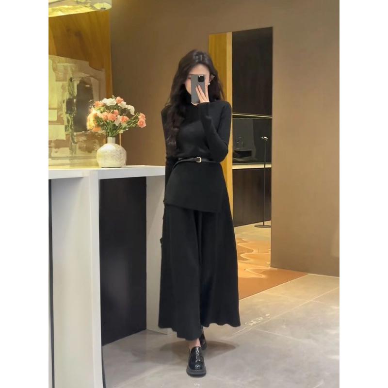 Women's Autumn/Winter 2024 Knitted Sweater Dress Set - High-End Fragrance Collection